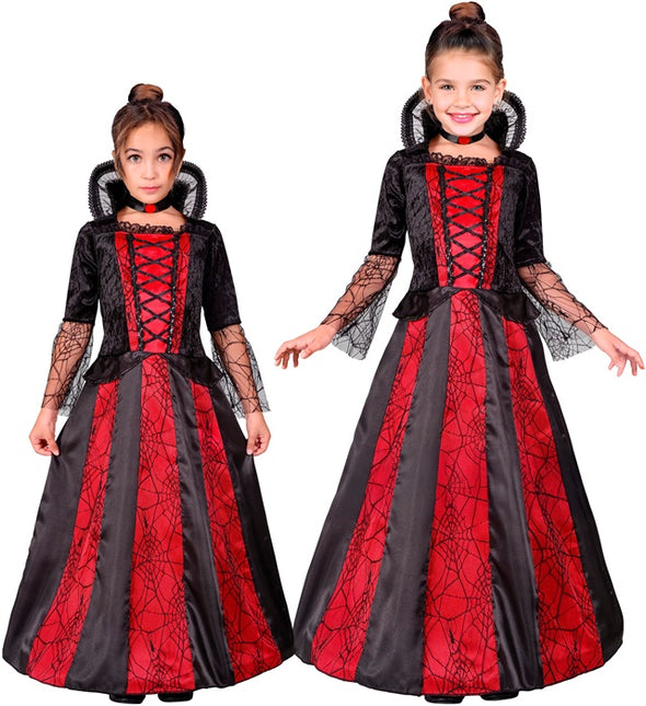 Costume Vampiro Rosso Nero Ragazza