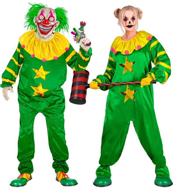 Clown horror spaziale verde giallo