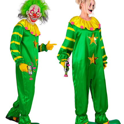 Clown horror spaziale verde giallo