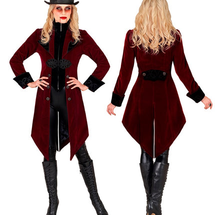 GIACCA GOTICA IN VELLUTO BORDEAUX DA DONNA