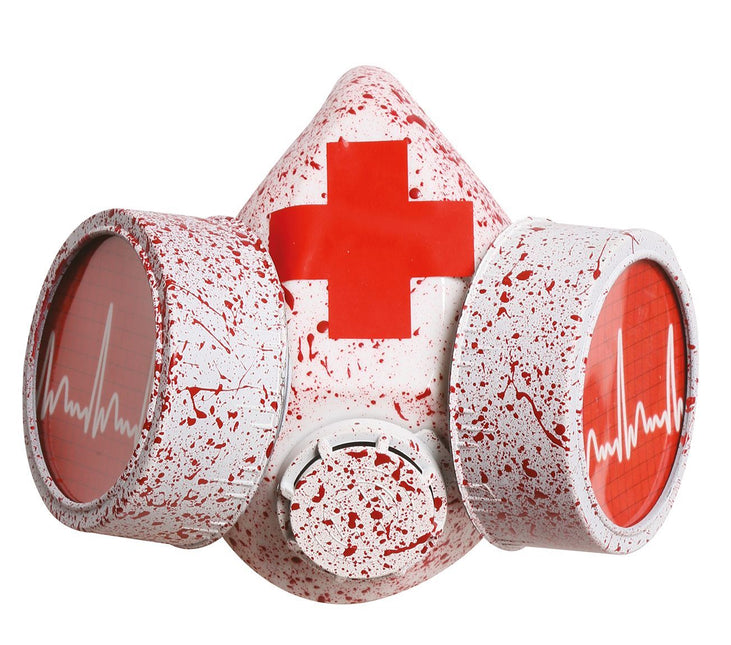 Maschera antigas insanguinata di Halloween
