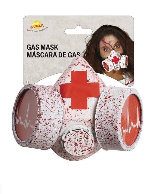 Maschera antigas insanguinata di Halloween