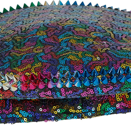 Cappello della polizia arcobaleno con borchie