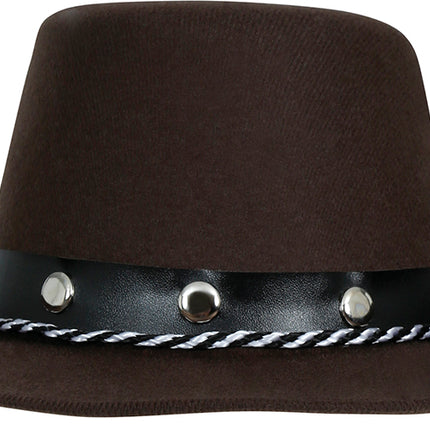 Cappello da cowboy in feltro marrone da bambino