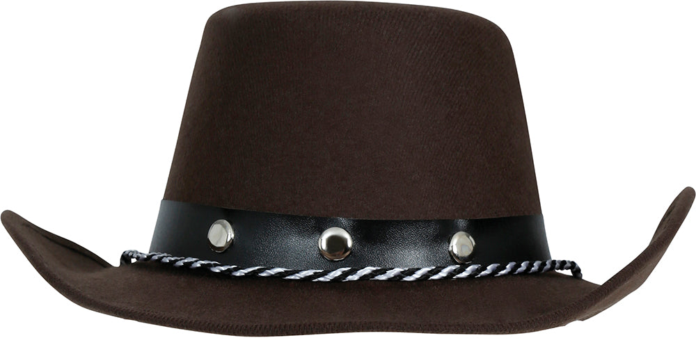 Cappello da cowboy in feltro marrone da bambino