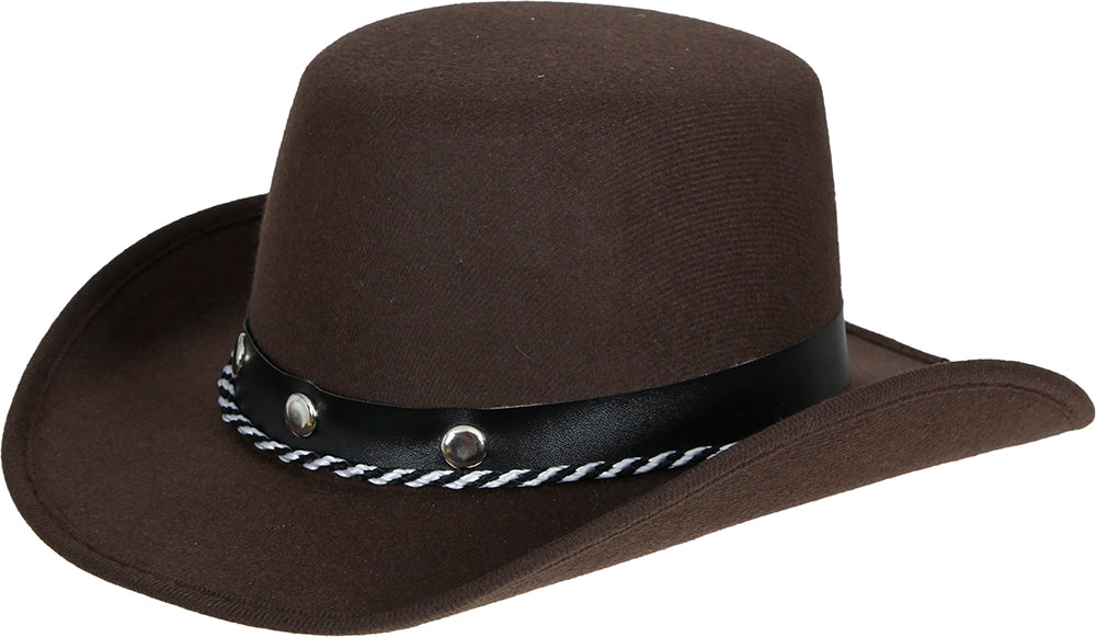 Cappello da cowboy in feltro marrone da bambino