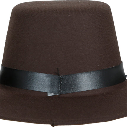 Cappello da cowboy in feltro marrone da bambino