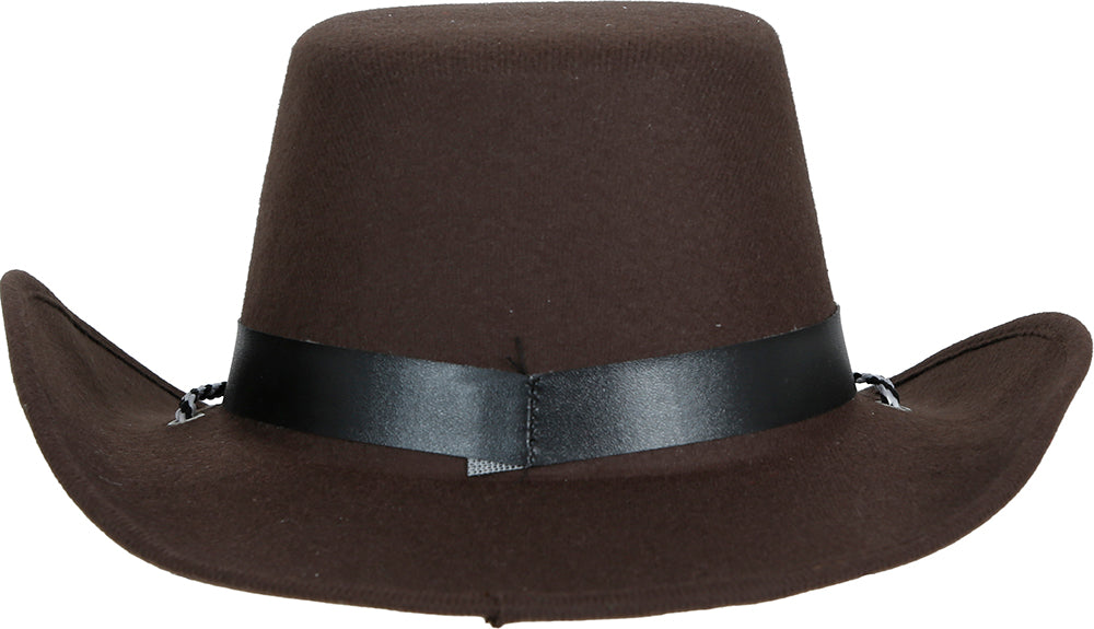Cappello da cowboy in feltro marrone da bambino