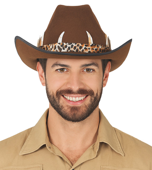 Cappello da cowboy australiano marrone, adulto