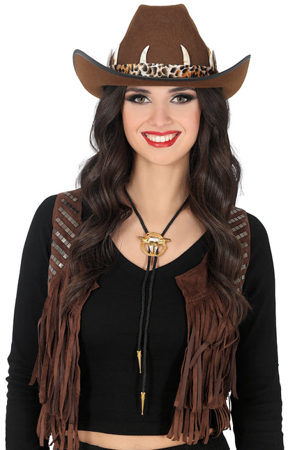 Cappello da cowboy australiano marrone, adulto