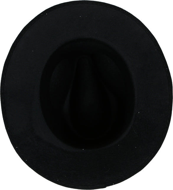 Cappello da cowboy in feltro nero con borchie, per adulti