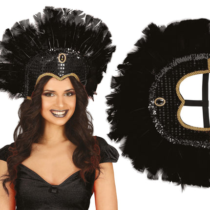 Copricapo di piume nero