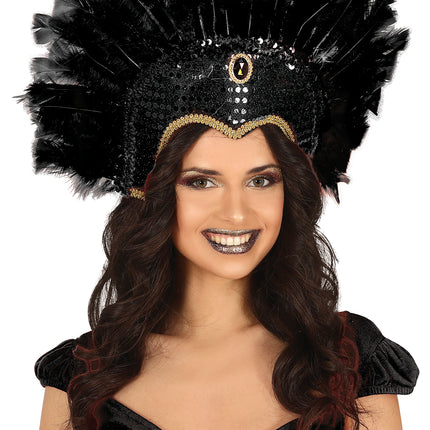 Copricapo di piume nero