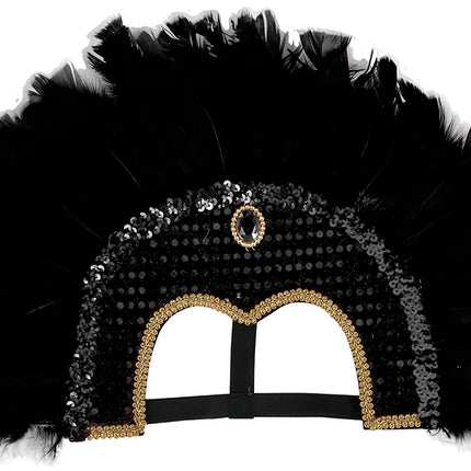 Copricapo di piume nero