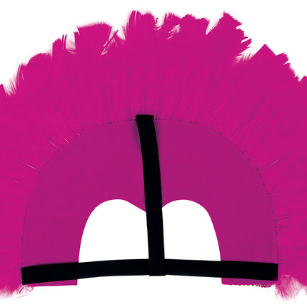 Copricapo di piume fucsia