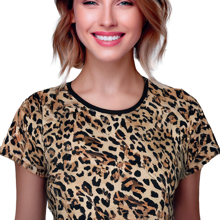 Fascia per capelli leopardata marrone/gialla