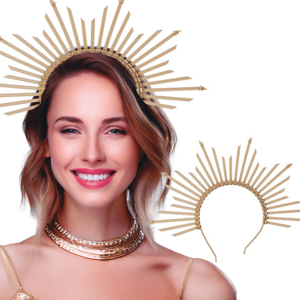 Cerchietto d'oro con aureola