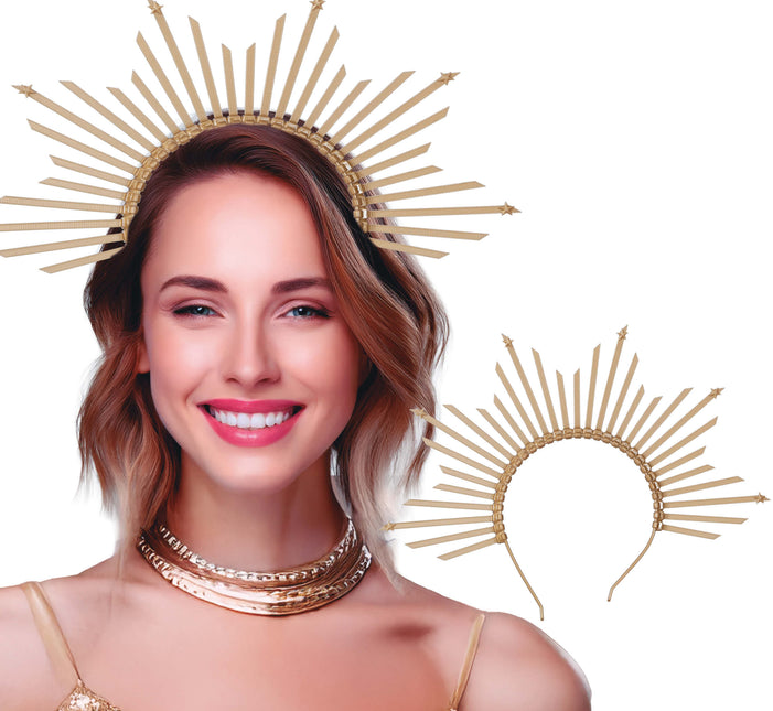 Cerchietto d'oro con aureola