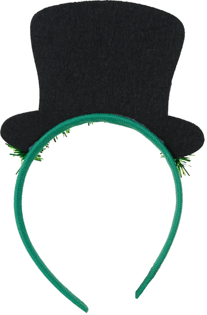 Cerchietto per capelli con cappello glitterato per la festa di San Patrizio