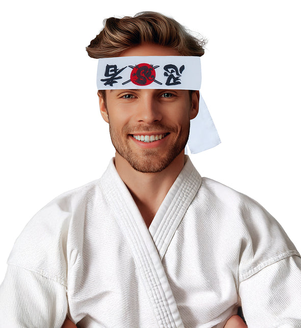 Fascia da Karate Bianco Rosso