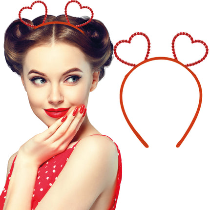 Cerchietto con cuori metallici