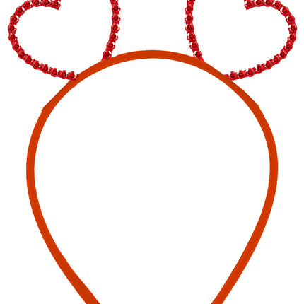 Cerchietto con cuori metallici