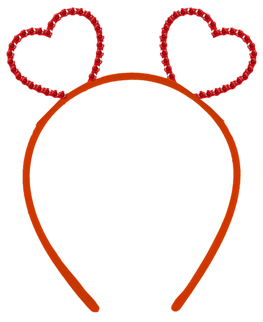 Cerchietto con cuori metallici