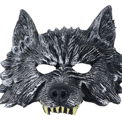 Mezza maschera da lupo per Halloween