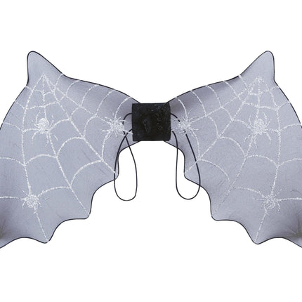 Pipistrello nero con ali di Halloween 60 cm