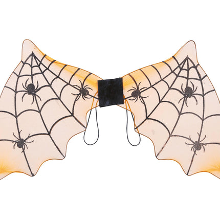 Pipistrello arancione con ali di Halloween 60 cm