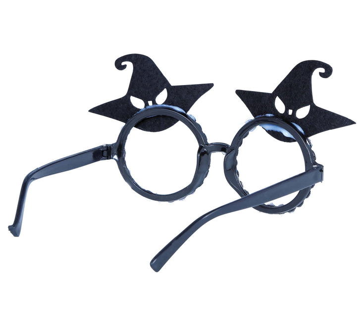 Occhiali di Halloween Cappello da Strega Glitter
