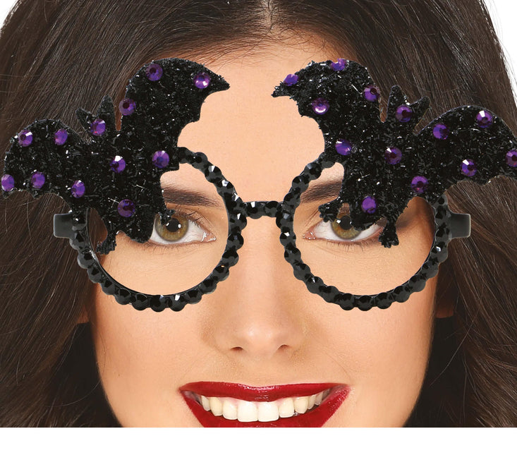 Occhiali Halloween Pipistrello Glitterati