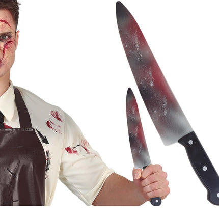 Coltello finto sangue di Halloween 39 cm