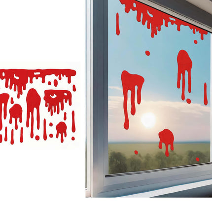 Decorazione per finestra di Halloween Sangue 25cm
