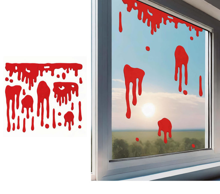 Decorazione per finestra di Halloween Sangue 25cm