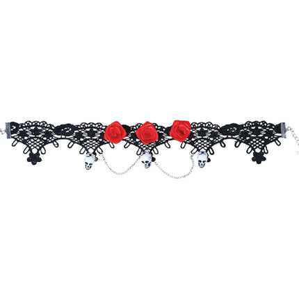 Collana Halloween Testa di Morte Rose