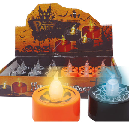 Candele finte di Halloween con luce 4cm 24pz
