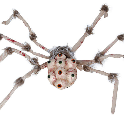 Ragno finto di Halloween con luce 80 cm