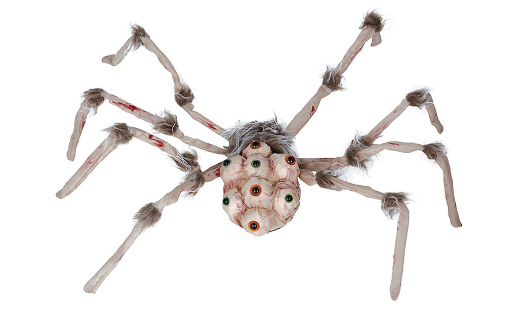 Ragno finto di Halloween con luce 80 cm