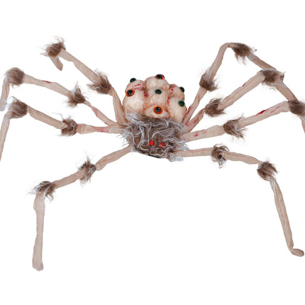Ragno finto di Halloween con luce 80 cm