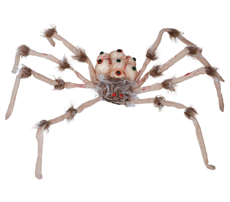 Ragno finto di Halloween con luce 80 cm