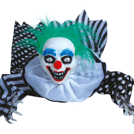 Decorazione da tavolo Halloween Clown con luce e suono 65 cm