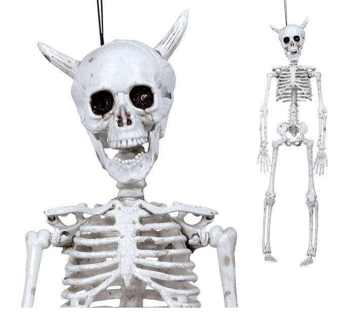 Decorazione appesa di Halloween Diavolo Scheletro 40 cm