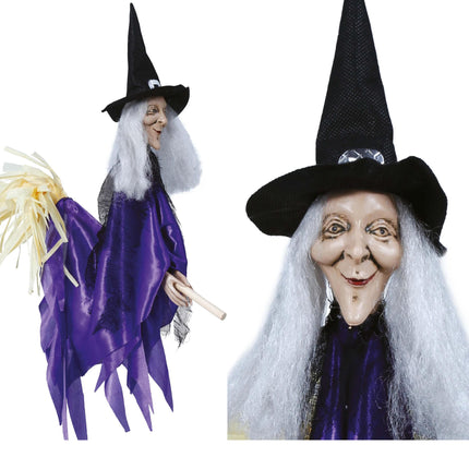Decorazione appesa di Halloween Strega 60 cm