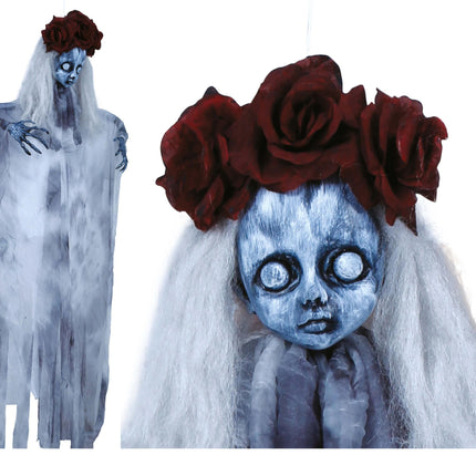 Decorazione di Halloween appesa Ragazza fantasma 1m