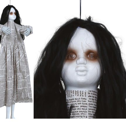 Decorazione di Halloween appesa Ragazza dei giornali 1,2 m
