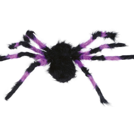Ragno finto nero viola 75 cm