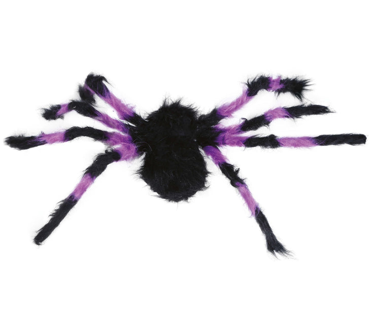 Ragno finto nero viola 75 cm