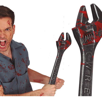 Frantoio finto di Halloween con sangue 45 cm