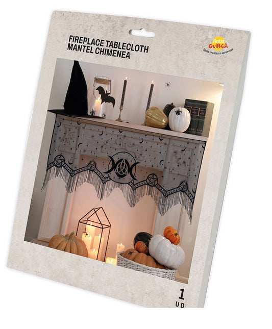 Tenda di Halloween con frange grigie 1,55 m